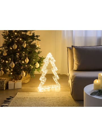 Beliani LED Deko AKERAN in Silber - (W) 40 x (H) 60 x (L) 8 cm