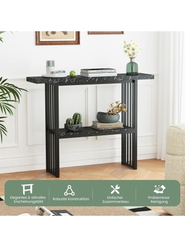 COSTWAY Konsolentisch in Schwarz