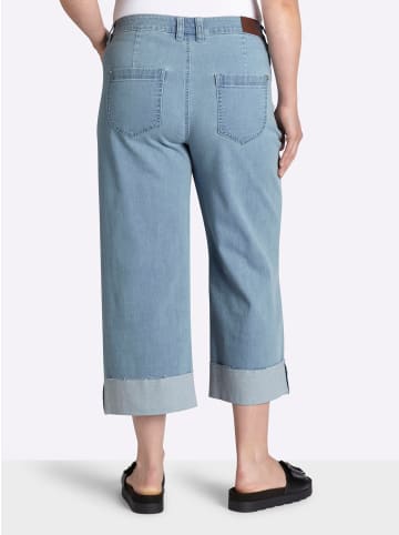 sheego 7/8-Jeans in blue-bleached