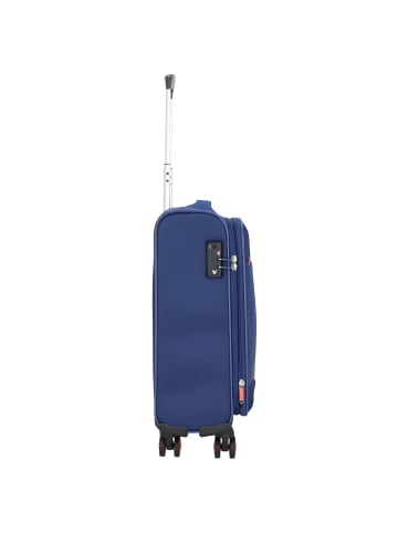 Roncato Crosslite 4 Rollen Kabinentrolley S 55 cm mit Dehnfalte in blu