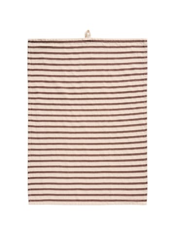 IB Laursen Geschirrtuch mit Querstreifen in braun