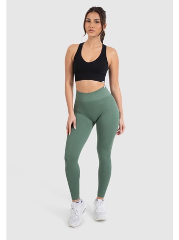 SMILODOX Kompression Leggings Amaze Ripp in Olive