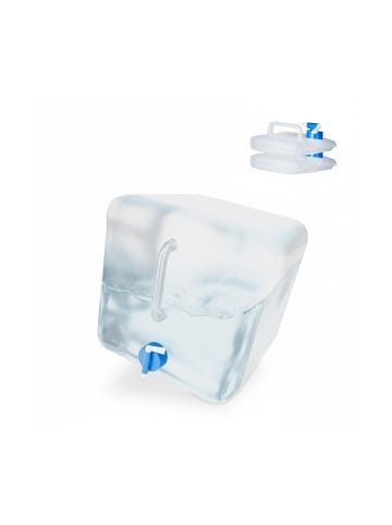 relaxdays 3 x Wasserkanister in Transparent/ Blau - 20 Liter