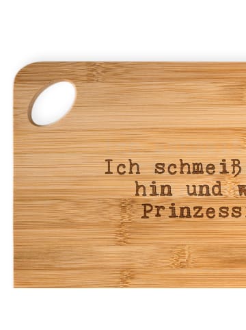 Mr. & Mrs. Panda Schneidebrett Ich schmeiß alles hin... mit Spruch in Braun