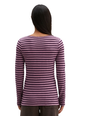 Marc O'Polo Gestreiftes Longsleeve regular in Dark Purple