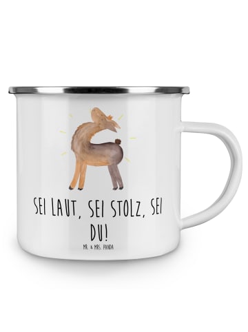 Mr. & Mrs. Panda Kaffeebecher Sei du Mutig mit Spruch in Weiß