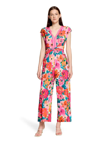 Vera Mont Jumpsuit mit Blumenprint in Yellow/Pink