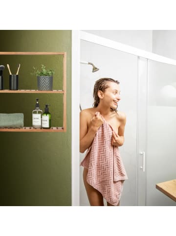 relaxdays Wandregal in Natur - (B)60 x (H)54 x (T)15 cm