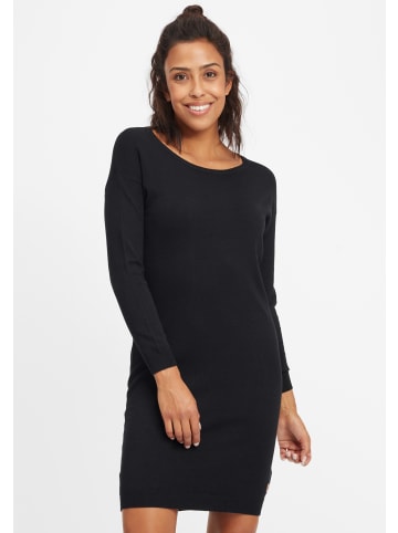 Oxmo Strickkleid OXElla 21300566ME Kleid mit Rundhals-Ausschnitt in Schwarz