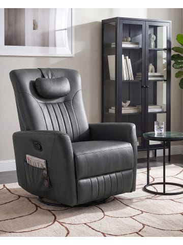 Beliani Fernsehsessel REA in Schwarz - (W) 85 x (H) 102 x (L) 107 cm