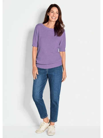 GOLDNER Kurzgröße:  Pullover in flieder