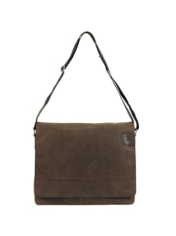 Strellson Richmond Messenger Leder 39 cm Laptopfach in dark brown