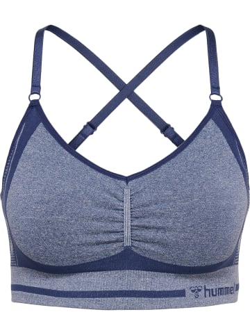 Hummel Sportoberteil Hmlmt Lulu Seamless Scrunch Bra in INSIGNIA BLUE MELANGE