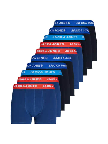 Jack & Jones Boxershort 10er Pack in Schwarz/Blau/Rot