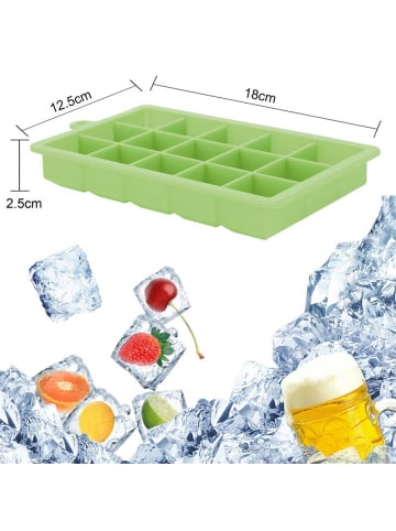 Intirilife 2x Eiswürfelformen mit Deckel in GRÜN