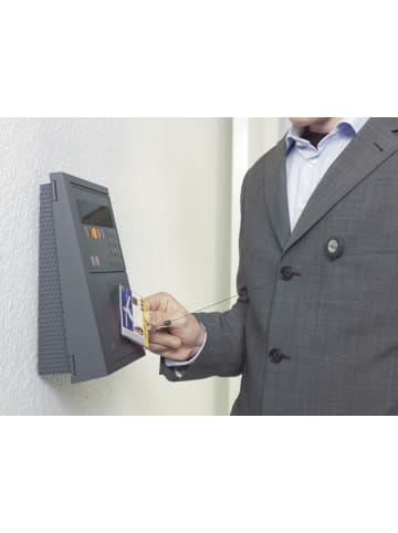 Durable Namensschild mit Ausweiskartenhalten 85x54mm transparent Packung mit 10 Stück