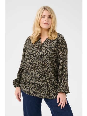 KAFFE curve Langarm-Bluse KCmahlena in Black/Elephant Graphic lines