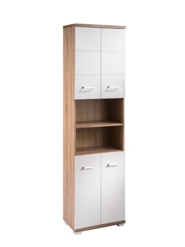 byLiving Bad-Hochschrank NEBRASKA in Sonoma Eiche (Eiche-Optik) - B 50, H 192, T 31,5 cm