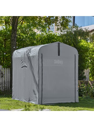 SoBuy Fahrradunterstand in Anthrazit - (W) 120 x (H) 163 x (L) 172 cm