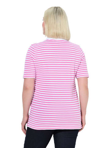 Ulla Popken Poloshirt in kräftiges pink