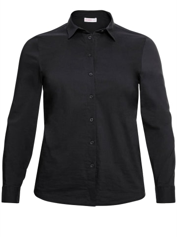 sheego Hemdbluse in schwarz