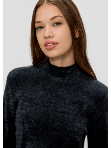 QS Strickpullover langarm in Schwarz