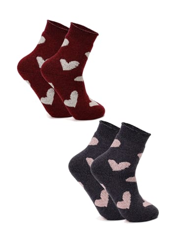 Yuhu Damen Socken 2er Pack Thermosocken in Mehrfarbig