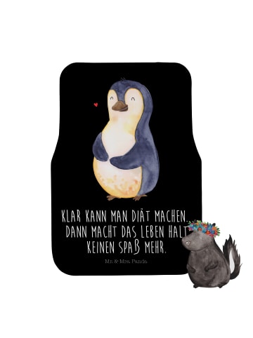 Mr. & Mrs. Panda Automatte Pinguin Diät mit Spruch in Schwarz