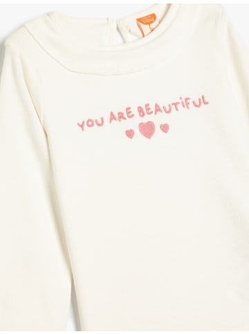 KOTON T-shirt in Ekru