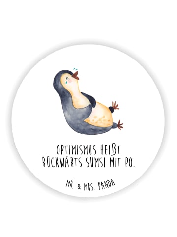 Mr. & Mrs. Panda magnet Pinguin Lachen mit Spruch in Weiß