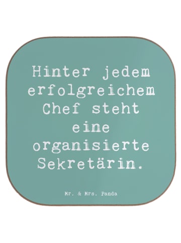 Mr. & Mrs. Panda Getränkeuntersetzer Spruch Sekretärin Erfolg mi... in Meeresbrise
