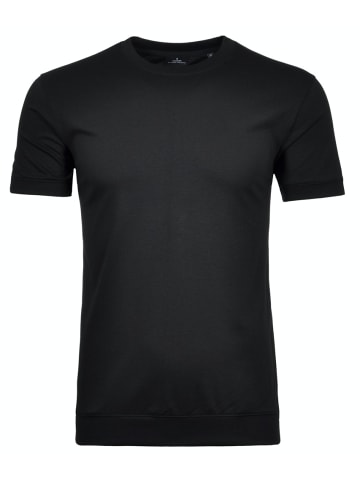 Ragman T-Shirt Rundhals mit Bndchen in Schwarz