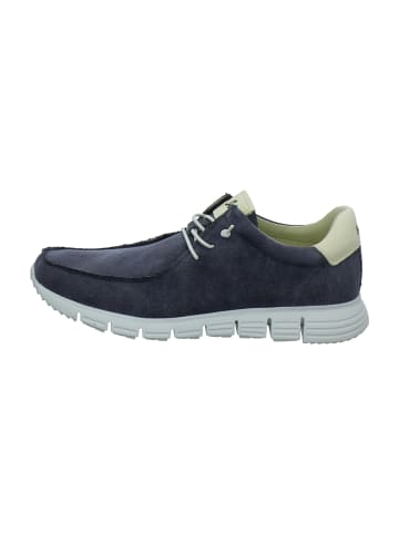 Sioux Mokassin Schnürschuhe in Blau