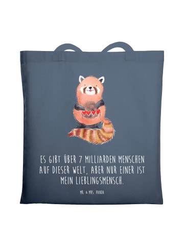 Mr. & Mrs. Panda Schultasche Roter Panda mit Spruch in Indigo Blue
