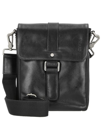 PICARD Buddy - Schultertasche S 23 cm Büffelleder in schwarz