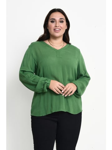 KAFFE curve Langarm-Bluse KCami Regular fit in Artichoke Green