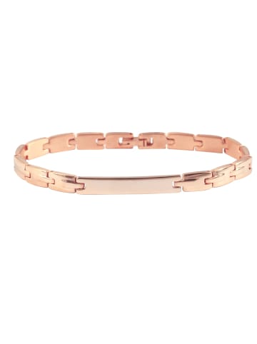 Adeliás Herren Armband aus Edelstahl 20 cm in rosé