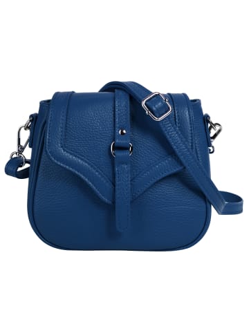 Cluty Umhängetasche echt Leder in blau