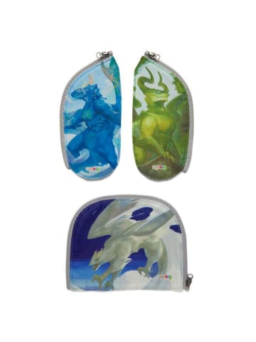 Ergobag Zubehör - Sei­ten­ta­schen-Zip­set 3tlg. (Zoobabies) in Drachen