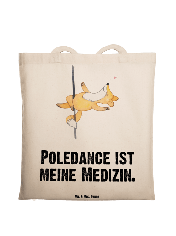 Mr. & Mrs. Panda Tragetasche Fuchs Poledance mit Spruch in Creme