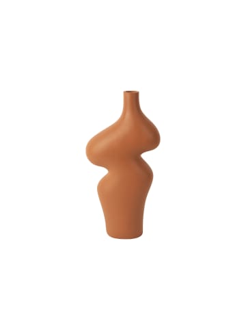 Present Time Vase Deko Organic Curves - Orange - 15,5x8x30,5cm