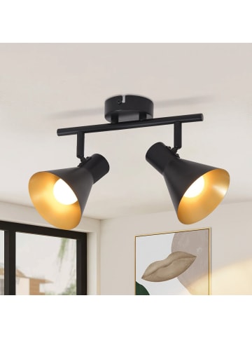 ZMH Deckenleuchte in Schwarz 2-flammige E14 Vintage Metall kreative Design