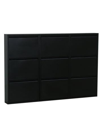 ebuy24 Schuhschrank Pisa Schwarz 152 x 16 cm