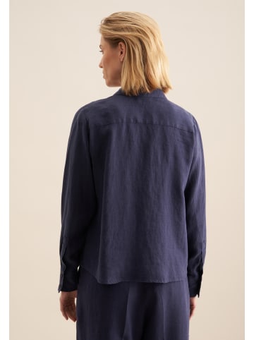 Seidensticker Hemdbluse Regular in Dunkelblau