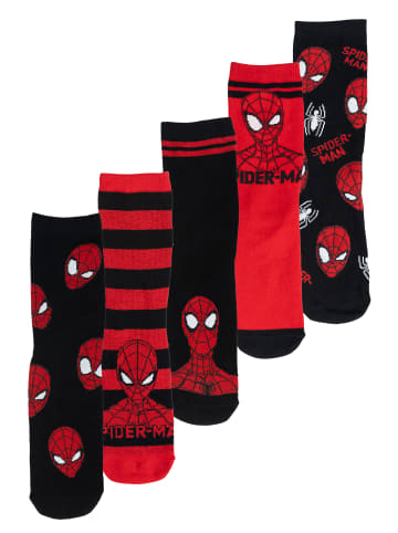 Spiderman 5er Pack Marvel Spiderman Socken Sneaker Strümpfe in Mehrfarbig