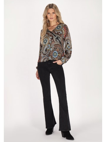 usha FESTIVAL Damen Blouse in Schwarz Mehrfarbig