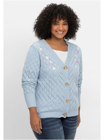 sheego by Joe Browns Strickjacke in blau