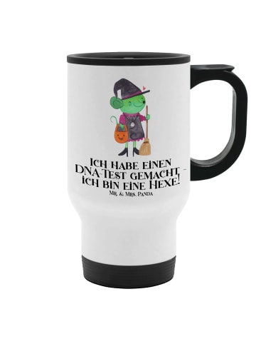 Mr. & Mrs. Panda Kaffeebecher Halloween Hexe mit Spruch in Weiß