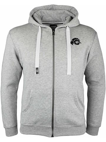 GUGGEN MOUNTAIN Kapuzenpullover Fleece Hoodie in Hellgrau