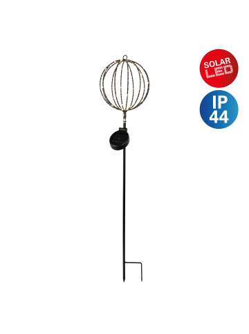 näve LED Solarleuchte "KÖNIGSTEIN" in schwarz - (L)15 cm x (B)15 cm x (H)76 cm